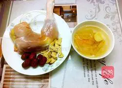 Illustration of how to make fish maw braised chicken 1