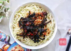 Illustration of how to make scallion oil noodles 10
