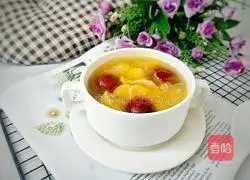 Illustration of how to make orange and white fungus soup 8