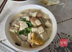 Illustration of how to make shrimp and tofu soup (three delicacies soup) 5