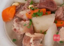 Pig trotters, soybeans and yam soup recipe 7