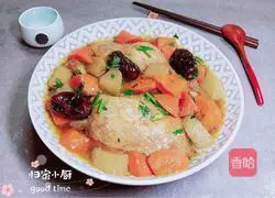 Illustration of how to make healthy radish duck soup 16