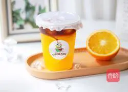 Ice Orange Illustration of how to make American coffee 8