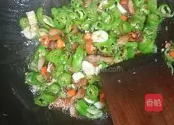 Illustration of home-style shredded pork with green pepper 3