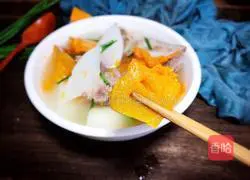 Recipe for pumpkin radish spine soup Illustration 10