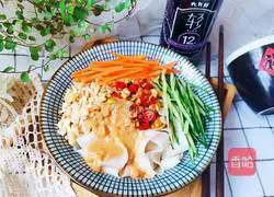 Illustration of how to make peanut butter noodles 11