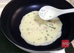 Illustration of how to make carrot and egg pancakes 12