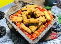 Illustration of how to make egg yam cake 10