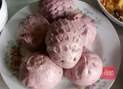 Purple sweet potato Illustration of how to make pork buns 15