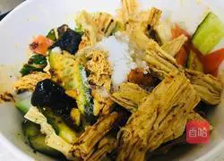 Illustration of how to make cold yuba 7