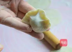 Illustration of how to make colorful pepper and pork dumplings 10