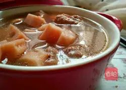 Illustration of how to make mushroom, carrot, lotus root and pork ribs soup 13