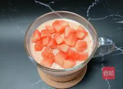 Illustration of how to make papaya milk (natural jelly) 12