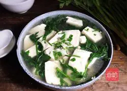 Wild celery leaf tofu soup recipe 14