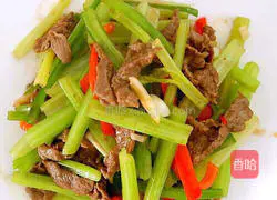 Celery Stir-fried Beef Illustration of how to do it 11