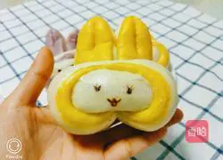 Illustration of how to make cartoon rabbit steamed buns 14