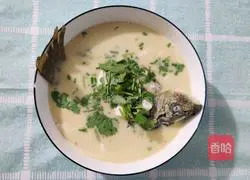 Illustration of how to make crucian carp tofu soup 8