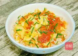 Illustration of tomato and egg noodles 17