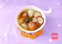 Mushroom Illustration of how to make seaweed soup 13