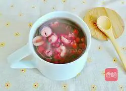 Illustration of how to make red bean and lotus seed soup 8
