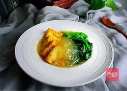 Illustration of how to make spinach, tofu and vermicelli soup 11