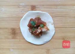 Illustration of how to make pork-stuffed pot stickers 7