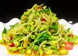 Illustration of how to make cold soybean sprouts 14