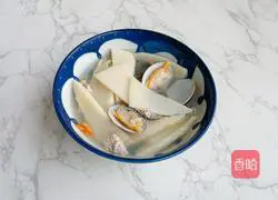 Illustration of how to make bamboo shoots and clam soup 10