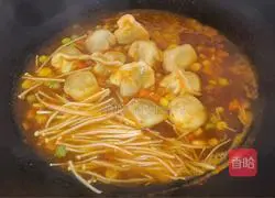 Illustration of making braised dumplings with sauce 10