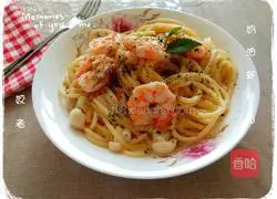 Illustration of how to make butter shrimp pasta 21