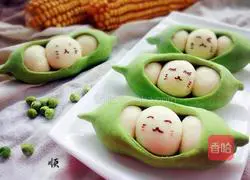 Illustration of how to make pea pod steamed buns 20