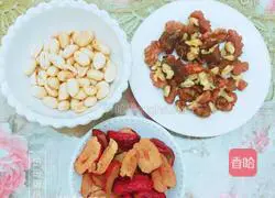 Illustration of how to make walnut, peanut and red date dew 2