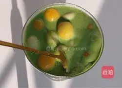 Illustration of making Matcha milk glutinous rice balls 8