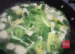 Illustration of handmade meatball soup 9