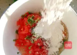 Illustration of how to make tomato egg pancake 4