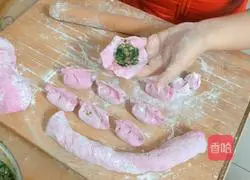 Shepherd's purse and pork dumplings - dragon fruit noodles recipe 7