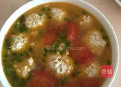 Tomato Tofu Meatball Soup Recipe Illustration 7