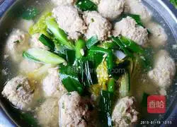 Illustration of handmade meatball soup 10