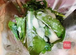 Spinach chicken cake (soy milk, water and egg version) recipe 3