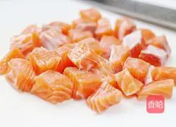 Black pepper Illustration of how to make salmon pasta 4