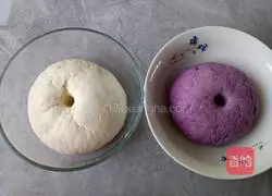 Illustration of how to make purple potato whirlwind sweet potato buns 3