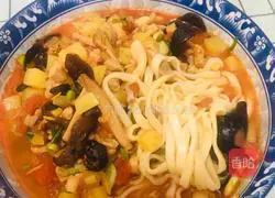 Illustration of how to make chicken noodles 12