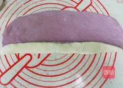 Illustration of how to make two-color purple sweet potato buns 8