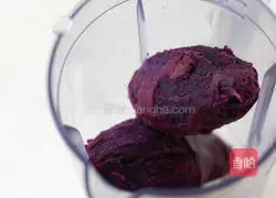 Illustration of how to make milky purple sweet potato and blood glutinous rice paste 7