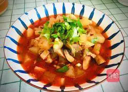 Illustration of how to make mutton noodles 14