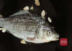 Illustration of how to make white crucian carp soup with fresh mushroom milk 9