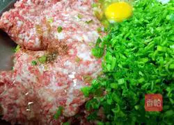 Illustration of how to make pork and garlic dumplings 5