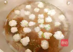 White radish, white fungus and meatball soup recipe 15