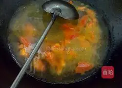 Tomato, egg and spinach soup Practice illustration 4