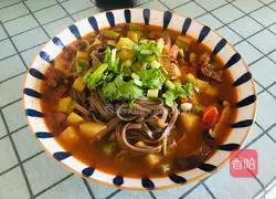 Illustration of how to make mushroom and beef soba noodles 13